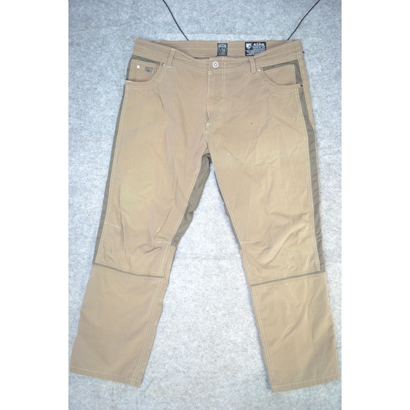 Kuhl Other - Kuhl Radikl Pants Mens 40x30 Beige Patent Pending Logo 5-Pockets Straight Leg